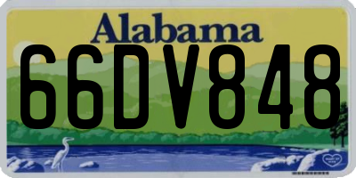 AL license plate 66DV848