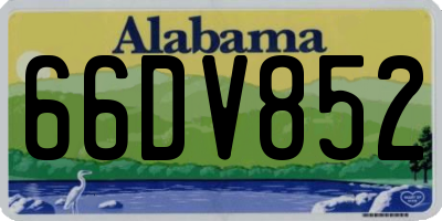 AL license plate 66DV852