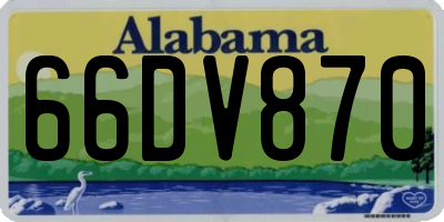 AL license plate 66DV870
