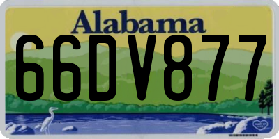 AL license plate 66DV877