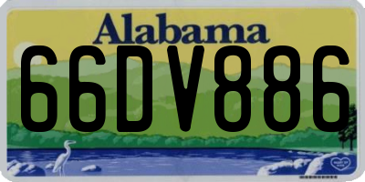 AL license plate 66DV886