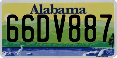 AL license plate 66DV887