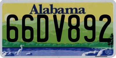 AL license plate 66DV892