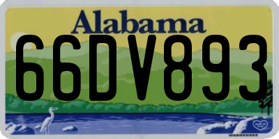 AL license plate 66DV893