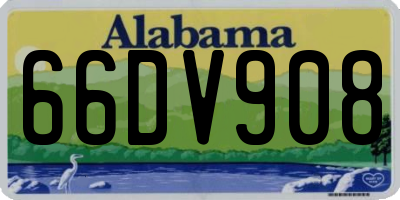 AL license plate 66DV908