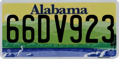 AL license plate 66DV923