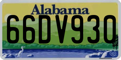 AL license plate 66DV930