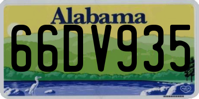 AL license plate 66DV935