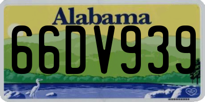 AL license plate 66DV939