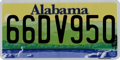 AL license plate 66DV950