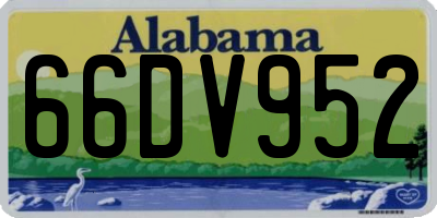 AL license plate 66DV952