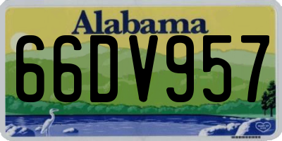 AL license plate 66DV957