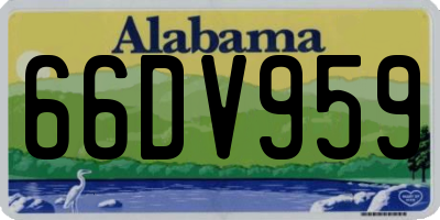 AL license plate 66DV959