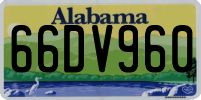 AL license plate 66DV960
