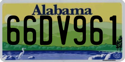 AL license plate 66DV961