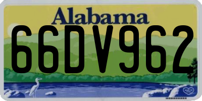 AL license plate 66DV962