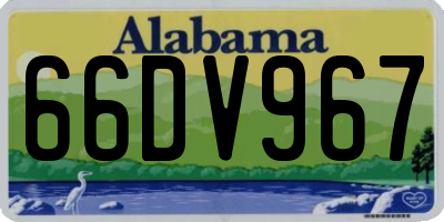 AL license plate 66DV967