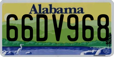 AL license plate 66DV968