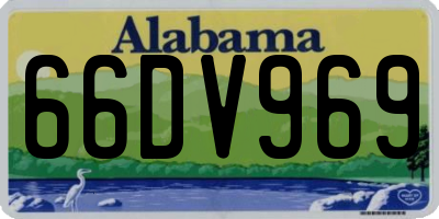 AL license plate 66DV969
