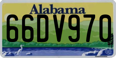 AL license plate 66DV970