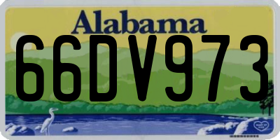 AL license plate 66DV973