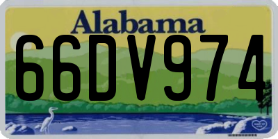 AL license plate 66DV974