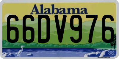 AL license plate 66DV976
