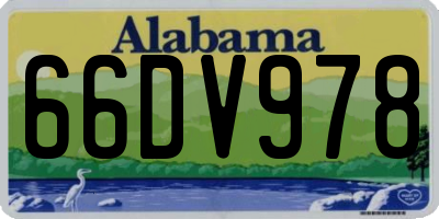 AL license plate 66DV978