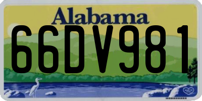AL license plate 66DV981