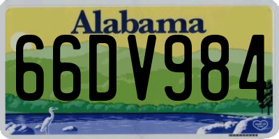 AL license plate 66DV984