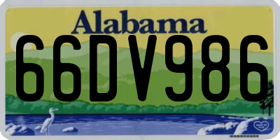 AL license plate 66DV986