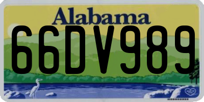 AL license plate 66DV989