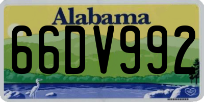 AL license plate 66DV992