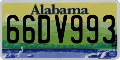 AL license plate 66DV993
