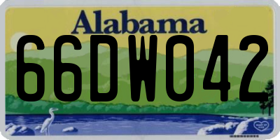 AL license plate 66DW042