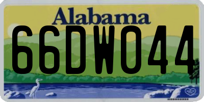 AL license plate 66DW044