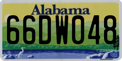 AL license plate 66DW048