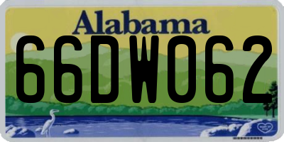AL license plate 66DW062