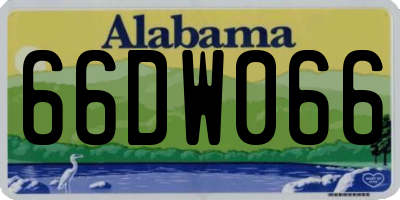 AL license plate 66DW066