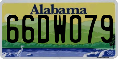 AL license plate 66DW079