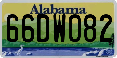 AL license plate 66DW082