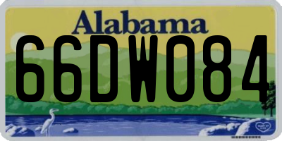 AL license plate 66DW084