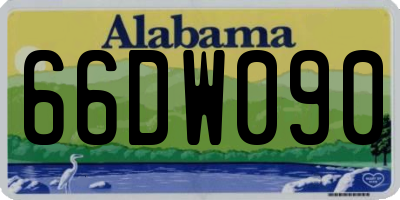 AL license plate 66DW090