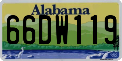 AL license plate 66DW119