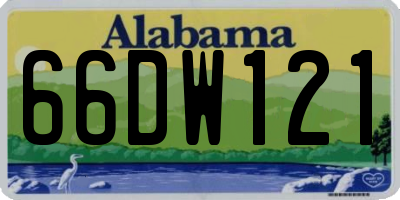 AL license plate 66DW121