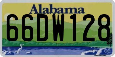 AL license plate 66DW128