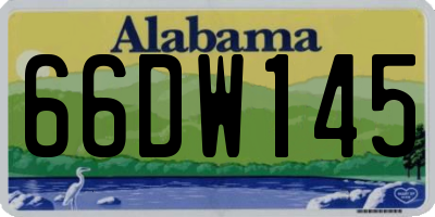 AL license plate 66DW145