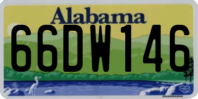 AL license plate 66DW146