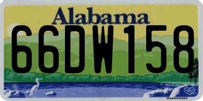 AL license plate 66DW158