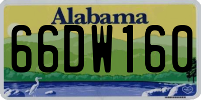 AL license plate 66DW160